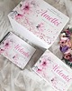 komunia - pozostałe Zestaw komunijny RÓŻOWE KWIATY personalizowany, prezent, pamiątka Komunii, 8
