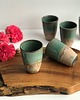 kubki Kubek ceramiczny bez uszka, czarka - Borówka 1