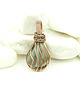wisiory Krzemień pasiasty wisiorek wire wrapping 4