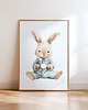 obrazy i plakaty do pokoju dziecięcego Plakat Na Ścianę Dla Chłopca Niebieskie króliczki nr. 11 1