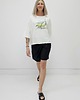 t-shirt damskie Bawełniana bluzka z oliwkami o luźnym kroju z rękawem 3/4 4
