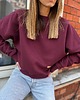 bluza bez kaptura damska Sempre Tu / burgundowa bluza bawełniana 2
