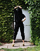 spodnie dresowe damskie Damskie dresy welurowe Black 1