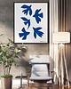 grafiki i ilustracje PLAKAT ptaki , abstrakcja, matisse, niebieski 4