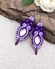 kolczyki soutache Amaya kolczyki sutasz fioletowe wiosenne lekkie 2
