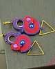 kolczyki soutache Różowo fioletowe kolczyki sutasz 4