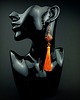 kolczyki wire wrapping Długie kolczyki z karneolem i chwostem 1