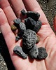 kolczyki z masy plastycznej Oryginalne kolczyki z mchem i lawą z Islandii 1