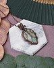 wisiory Miedziany wisiorek wire wrapping z amazonitem #427 3
