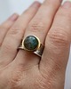pierścionki srebrne Pierścionek srebrny z Agatem indyjskim, złocenie 5
