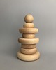 klocki i zabawki drewniane Drewniana zabawka edukacyjna piramidka z kulką 4