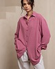 koszule damskie  Lniano-wiskozowa lejąca koszula, ALISA, magenta 1