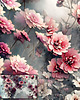 bluza z kapturem damska Bluza damska klasyczna z kapturem - VINTAGE FLOWERS 1