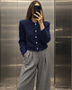 kardigany damskie Kardigan Kid Mohair Navy z odpinanymi poduszkami 1