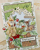 kartki scrapbooking Urodzinowa kartka w leśnym klimacie, prezent na urodziny "Woodland2" 1