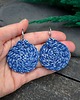 kolczyki soutache Kolczyki sutaszowe koła niebieskie nowoczesne codzienne Luna 1