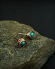 kolczyki wire wrapping Kolczyki sztyfty z chryzokolą 5
