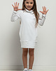 komplety damskie Komplet sukienek z kominem i kieszeniami dla mamy i córki, model 37, biały 1