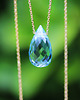 złote naszyjniki Colare Topaz Sky Blue Kropla złoto 585 1