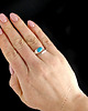 pierścionki srebrne Pierścionek Regulowany z turkusem w srebrze 3
