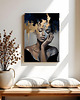 plakaty Plakat Woman Gold Wave - abstrakcja 2