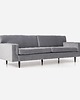 sofy i szezlongi Sofa HELSINKI srebrny welur, skandynawski design 2