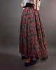 spódnice maxi Wzorzysta spódnica z żorżety podbita czarnym tiulem 3