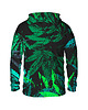bluzy męskie Męska Bluza z kapturem Cannabis Skull Green 1