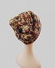 czapki damskie 6902 Czapka Beanie z Melanżowej Włóczki - ciepła, brązowa 2