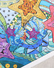 kolczyki drewniane 6721 kolorowe, niepowtarzalne, duże, dwustronne kolczyki; ocean 4