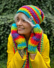 rękawiczki damskie Rękawiczki handmade ze sznureczkiem Tęcza 6