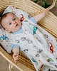 śpiwory i rożki niemowlęce Śpiworek Bambusowy letni do spania dla dzieci 0,5 TOG - RETRO CARS do 12m. 3