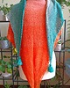 szale damskie Pastelowa Chusta Melon Ombre z chwostami 2