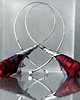 kolczyki wire wrapping Kolczyki koła burgund 4