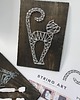 klocki i zabawki drewniane KOT string art BOX DIY  kreatywny zestaw zrób to sam 1