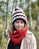 szale damskie Czerwony komin wełna 100%  WOOLY ruba 2