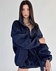 bluza bez kaptura damska Bluza jeansowa loosezip oversize denim dark blue 7