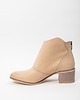 botki damskie BOTKI KWOBOJKI NA 5 CM KLOCKU - SKÓRA NATURALNA - MODEL 483 - KOLOR BEŻOWY 3