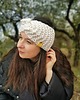 czapki damskie WOOLY Wełniana opaska turban złamana biel 1
