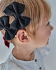 dziewczynka - inne 2x Jedwabne kokardki na spince kokardy spinki do włosów black orchid 1