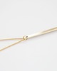 złote naszyjniki 16k Gold Plated Vertical Bar Necklace 5
