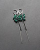 kolczyki z kamieniami Kolczyki zielone motyle 1