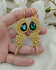 kolczyki soutache Długie szmaragdowe kolczyki soutache sutasz wesele 1