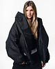 kurtki damskie Hoodscape black bomber jacket 4