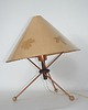 lampy stołowe Lampka stołowa DRUKOV 959/1 vintage, lata 60., stal + drewno, Czechosłowacja 6