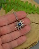 wisiory Wisiorek słoneczko niebieski labradoryt wire wrapping słońce 3
