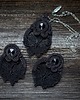 kolczyki soutache CZarne kolczyki z koronkowymi kwiatami 4