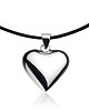 srebrne naszyjniki Naszyjnik srebrne serce na rzemieniu, Na Walentynki 8
