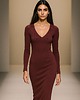 sukienki maxi damskie Sukienka  BURGUND  YY300043 3