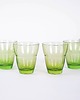 szklanki i kieliszki Komplet zielonych szklanek, włoski design, lata 80, produkcja: Włochy 1